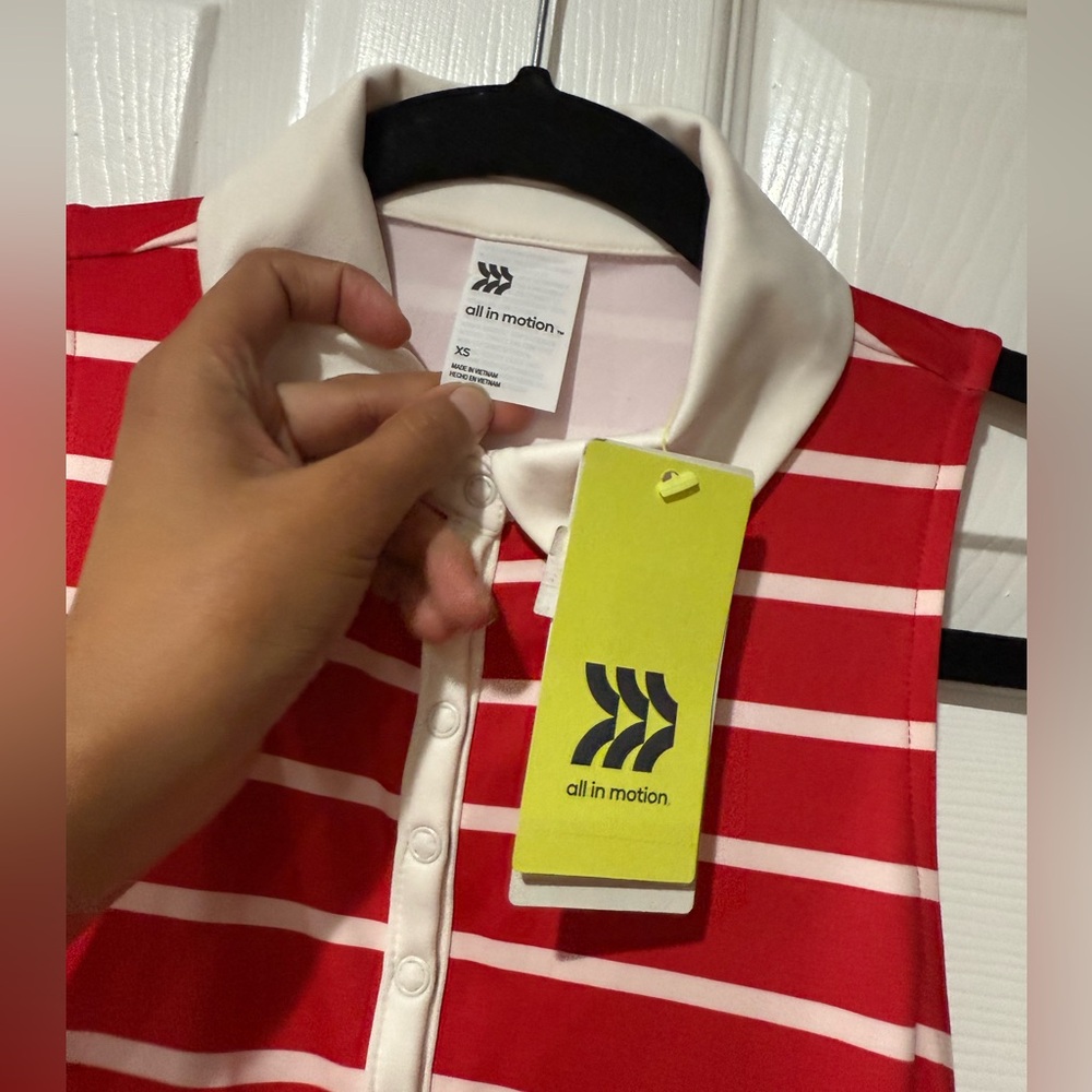 All In Motion - Women's Knit Polo Active Dress - All In Motion Red Red XS NWT - Picture 8 of 9